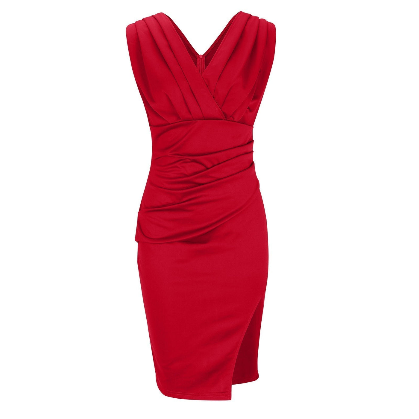 Izarre | Vestido entallado con escote en V y abertura