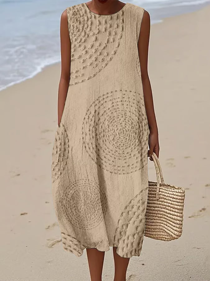 Laia | Vestido maxi con estampado texturizado