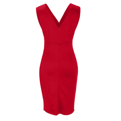 Izarre | Vestido entallado con escote en V y abertura
