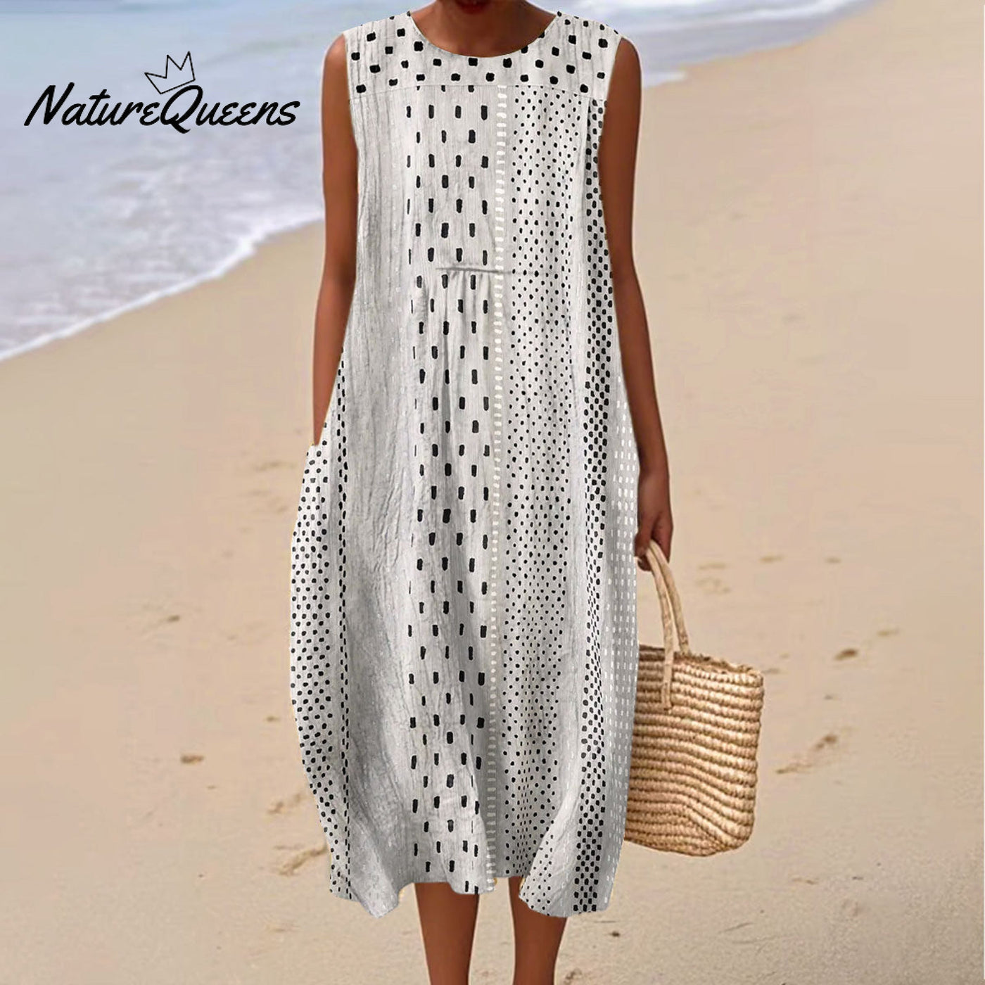 Feliciti | Vestido monocromático de lunares