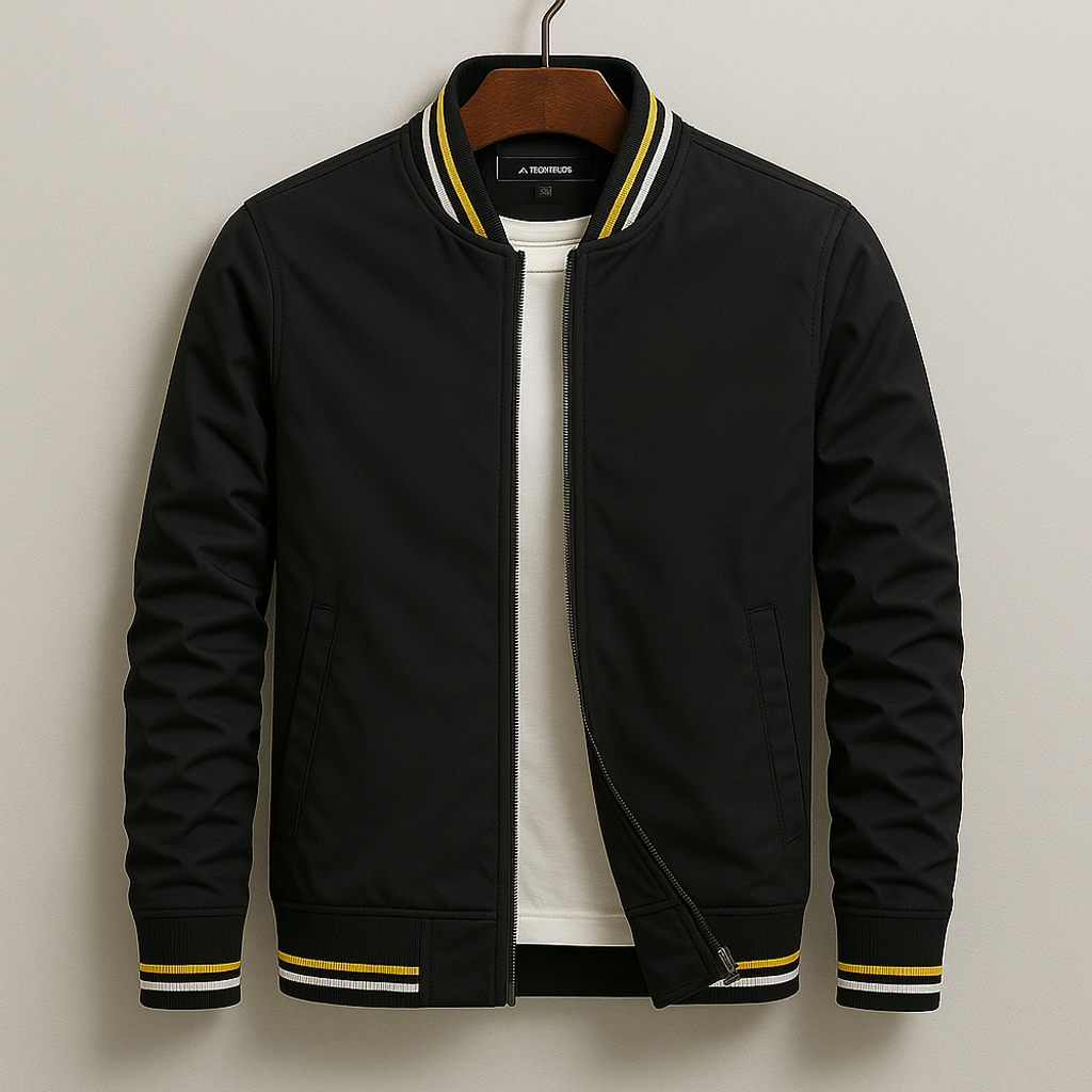 Alec | Elegante chaqueta bomber a rayas