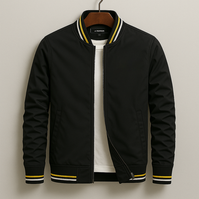 Alec | Elegante chaqueta bomber a rayas