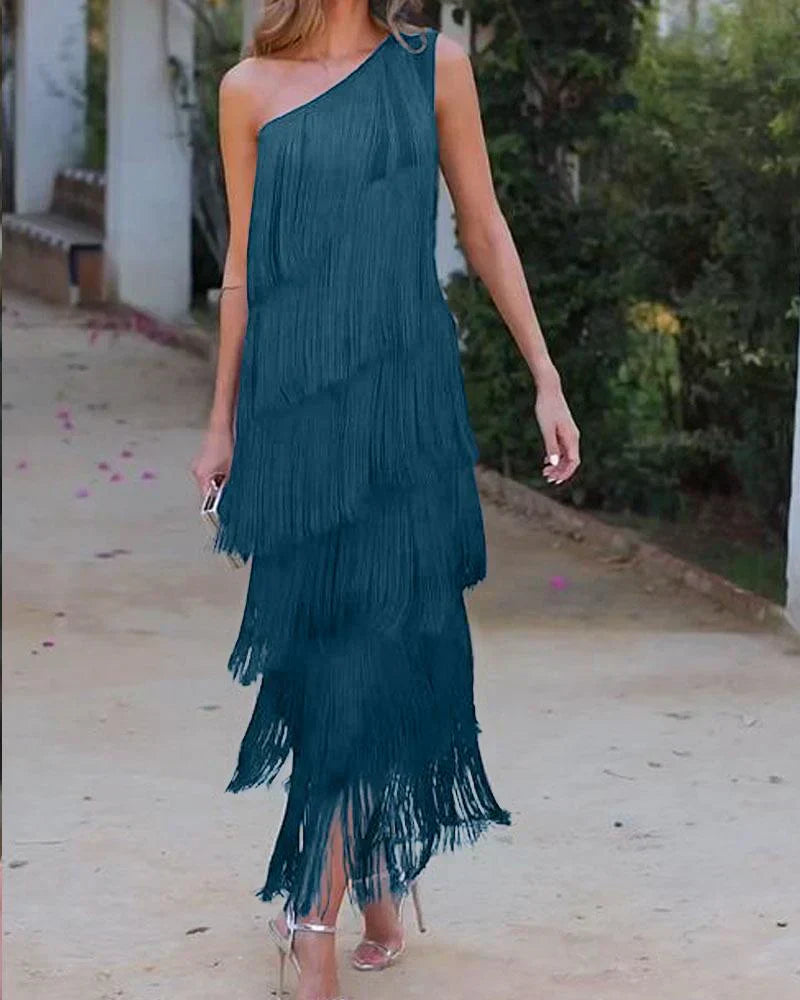 Dalia | Vestido elegante con flecos