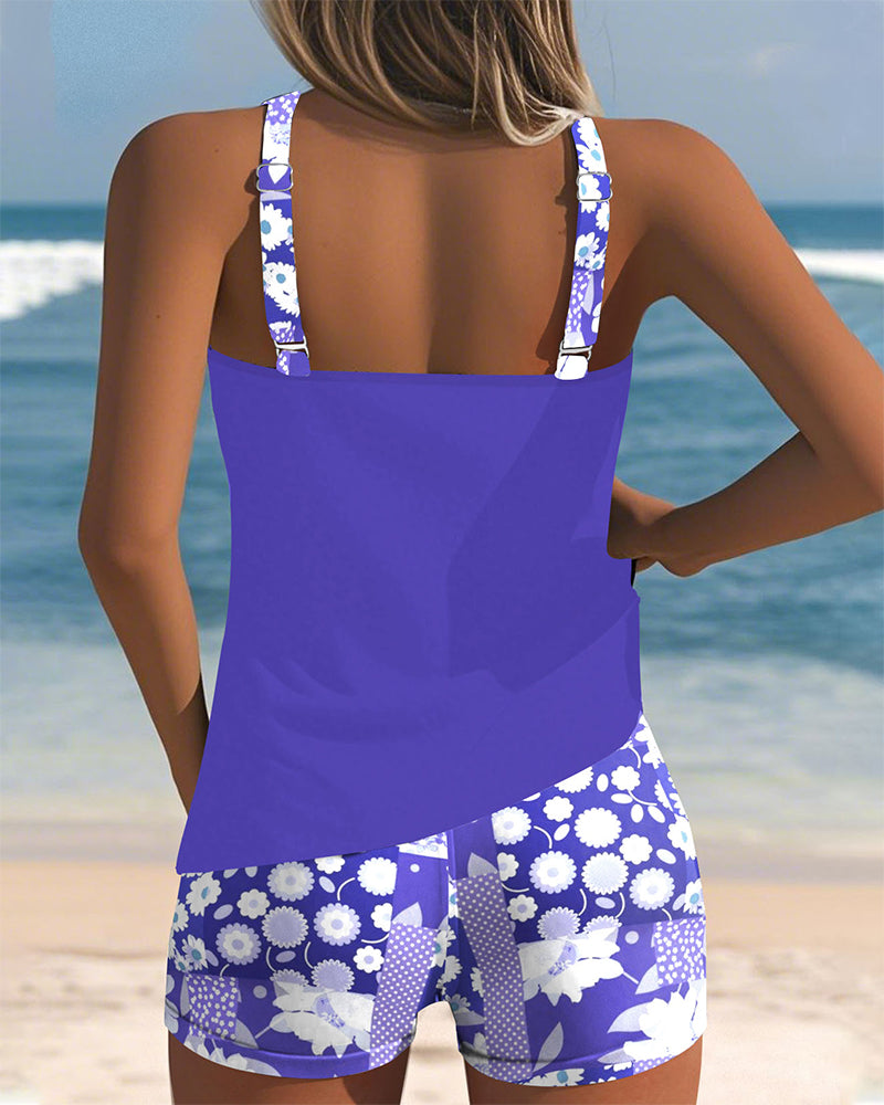 Candela | Bañador de dos piezas con ajuste cómodo y estilo playero floral