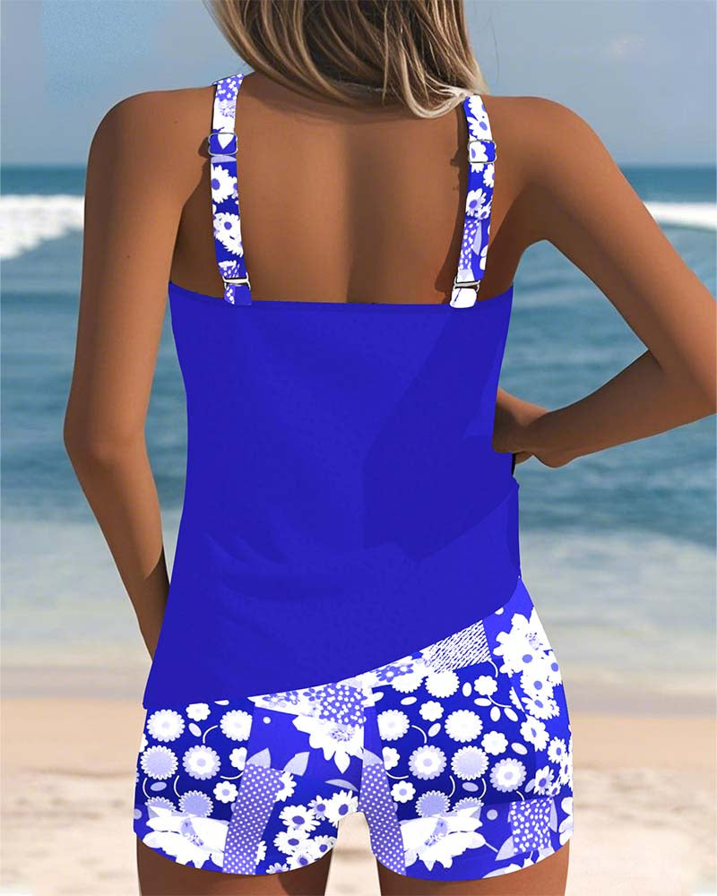 Candela | Bañador de dos piezas con ajuste cómodo y estilo playero floral