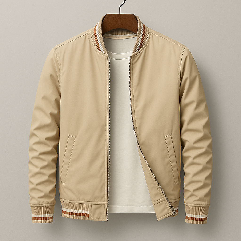 Alec | Elegante chaqueta bomber a rayas