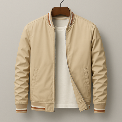 Alec | Elegante chaqueta bomber a rayas