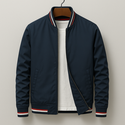 Alec | Elegante chaqueta bomber a rayas