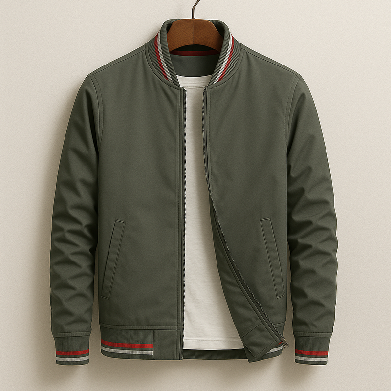 Alec | Elegante chaqueta bomber a rayas