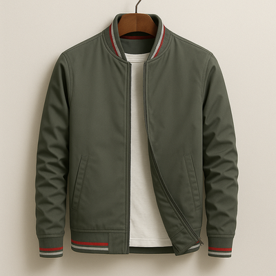 Alec | Elegante chaqueta bomber a rayas