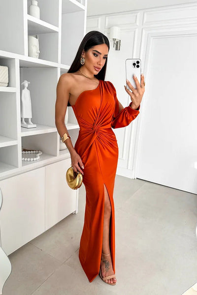 Viena | Elegante vestido largo de un solo hombro