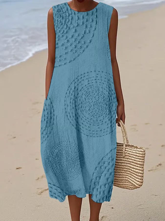 Laia | Vestido maxi con estampado texturizado