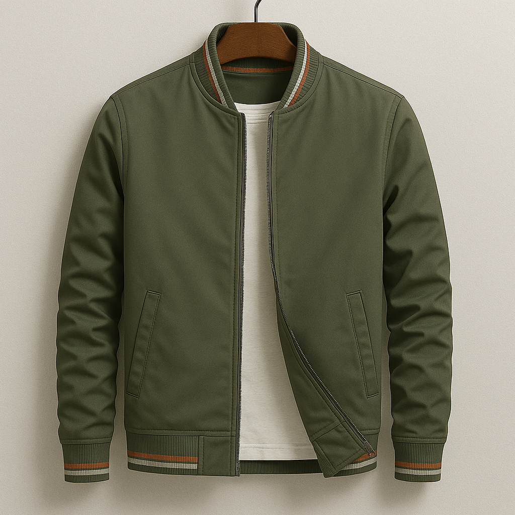 Alec | Elegante chaqueta bomber a rayas