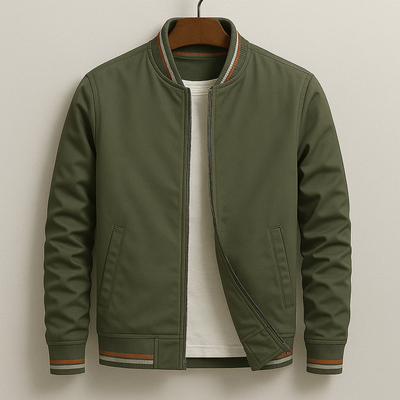 Alec | Elegante chaqueta bomber a rayas
