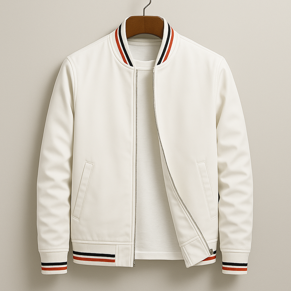 Alec | Elegante chaqueta bomber a rayas