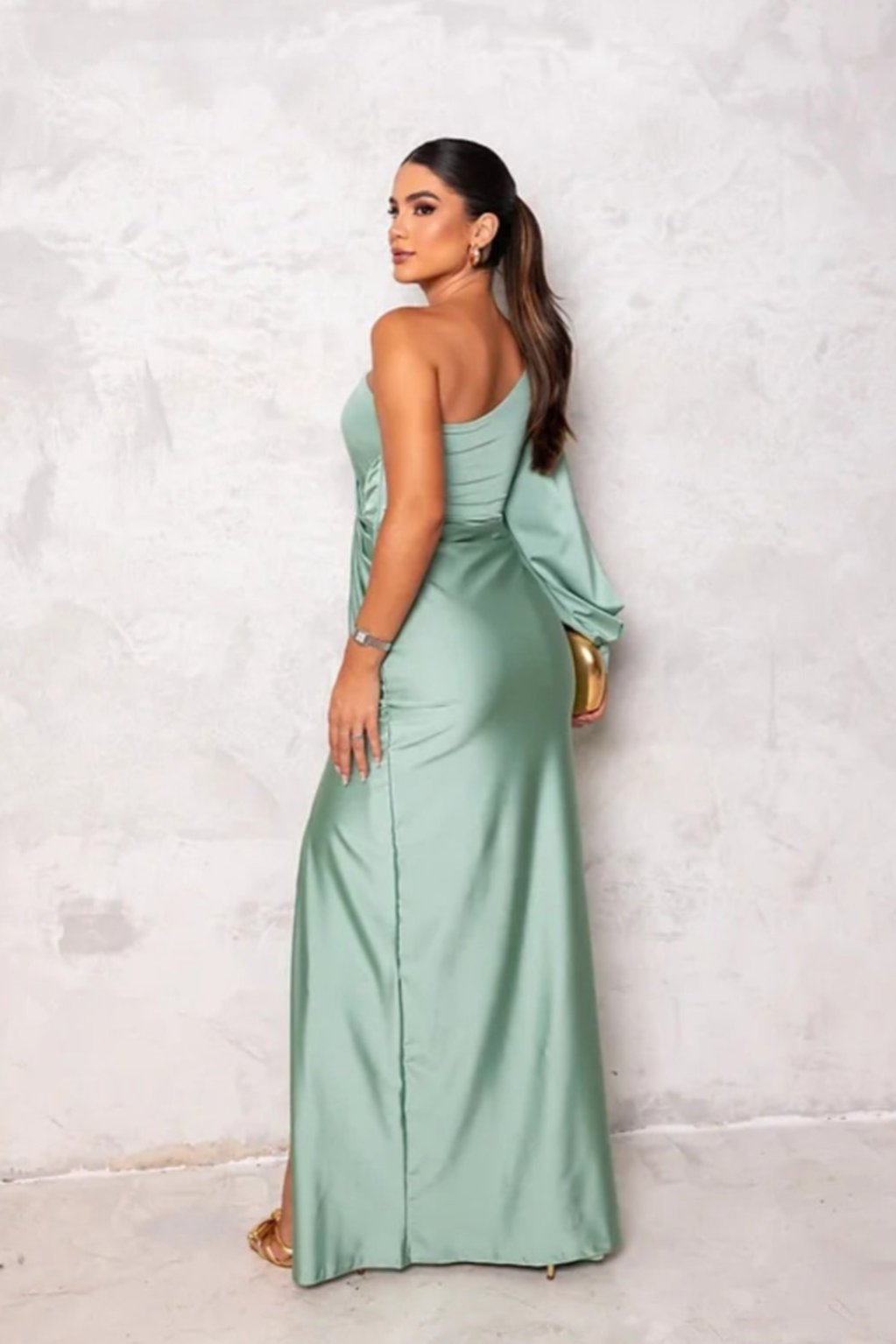 Viena | Elegante vestido largo de un solo hombro