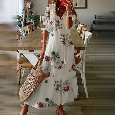 Floriza | Boho barriga-cobertura vestido de verano