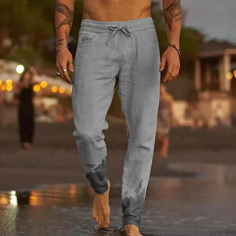 Mateo - Pantalones Casuales De Lino