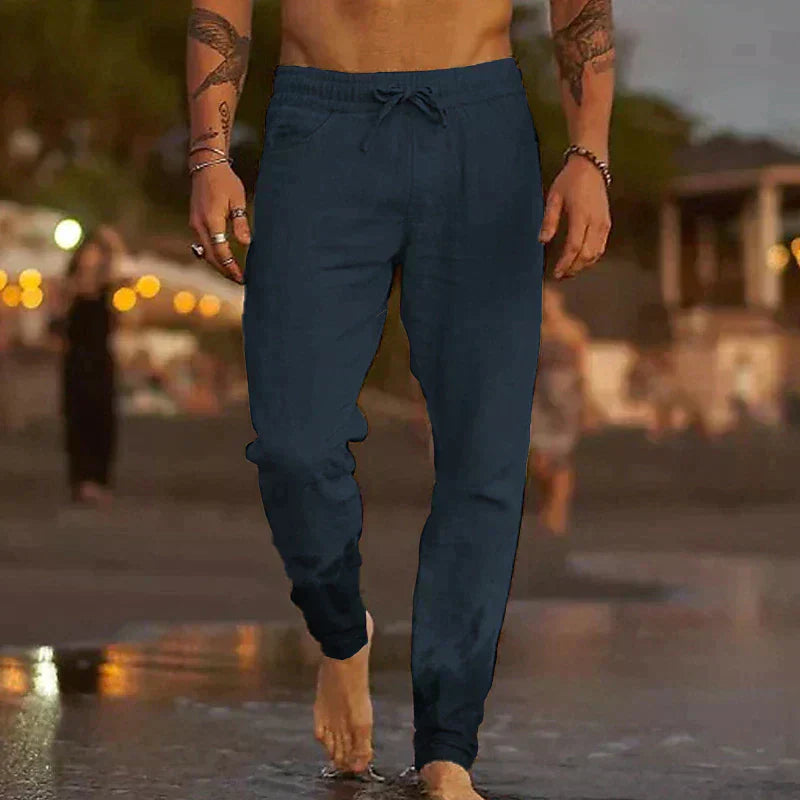 Mateo - Pantalones Casuales De Lino