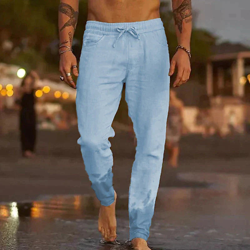 Mateo - Pantalones Casuales De Lino