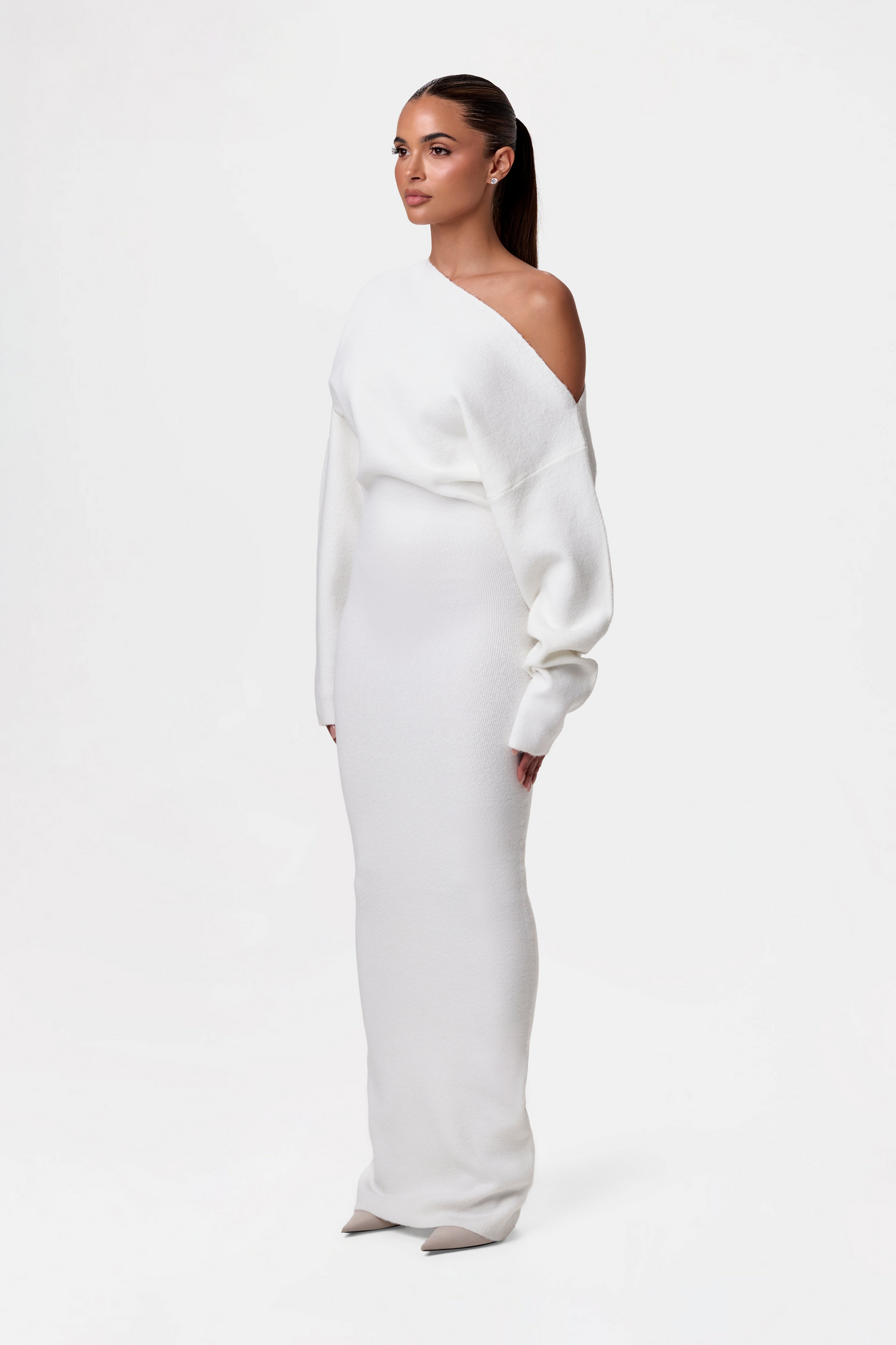 Sarela | Vestido jersey sin hombros