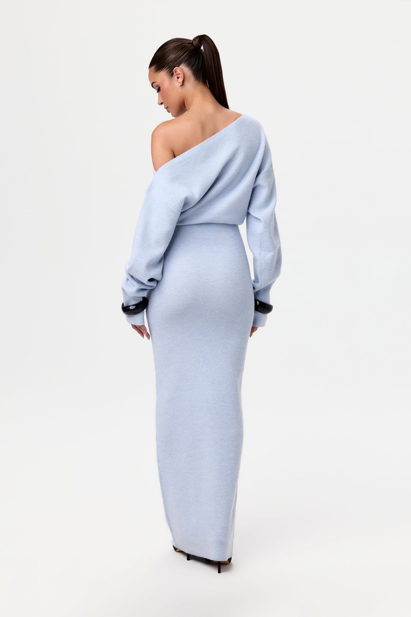 Sarela | Vestido jersey sin hombros