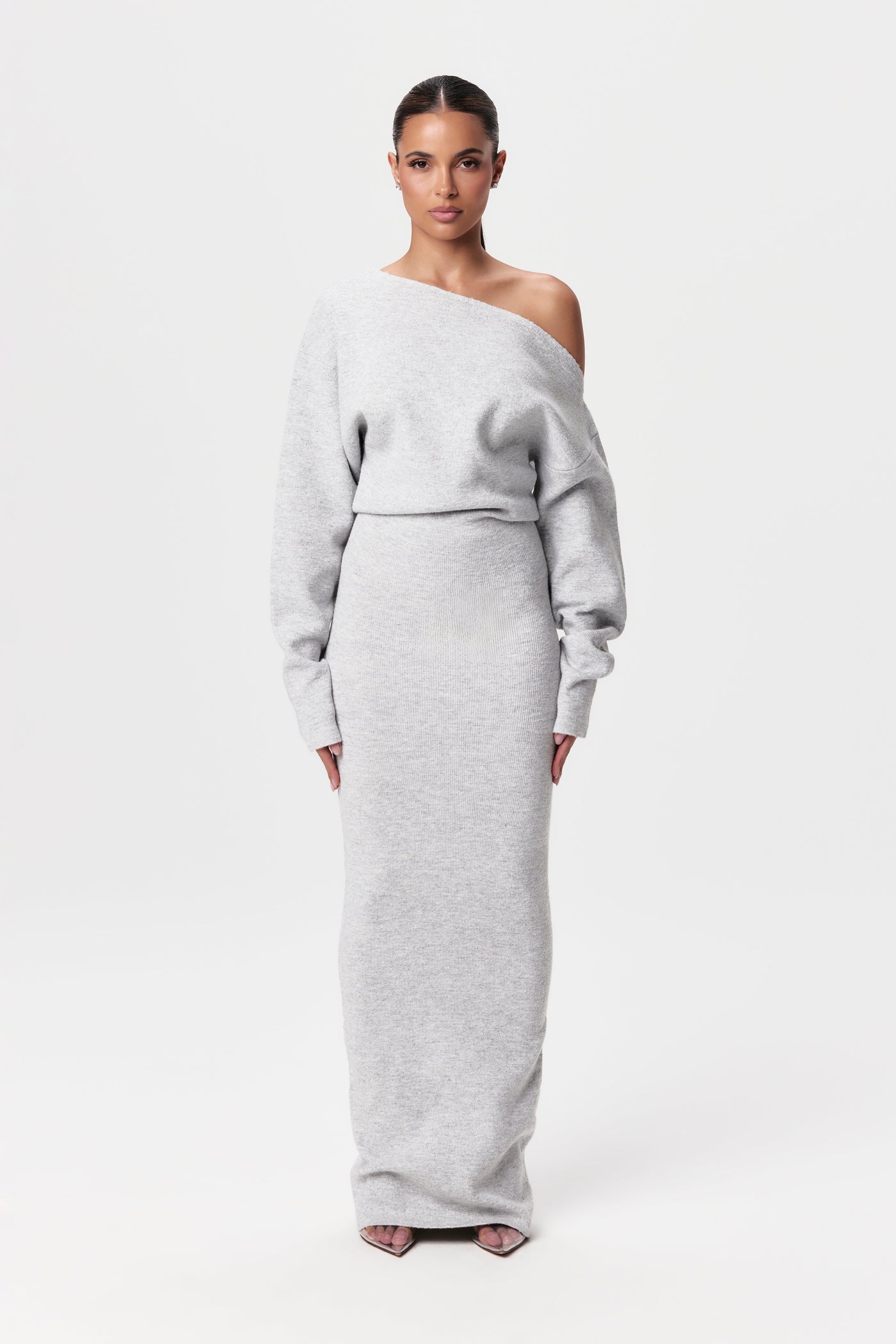 Sarela | Vestido jersey sin hombros