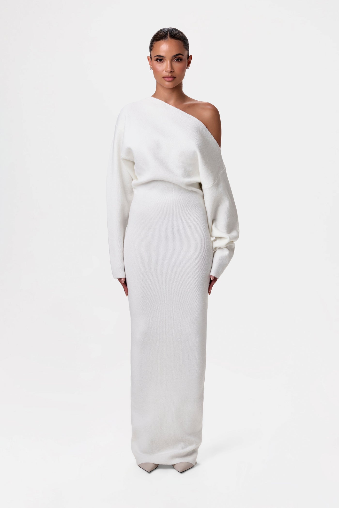 Sarela | Vestido jersey sin hombros