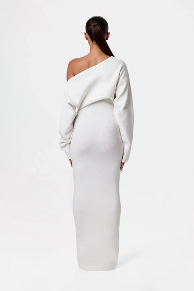 Sarela | Vestido jersey sin hombros