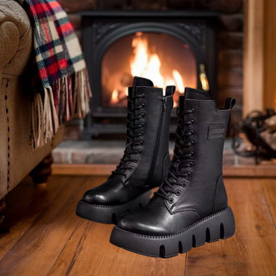 Alisa | Botas Ortopédicas de Cuero para Invierno