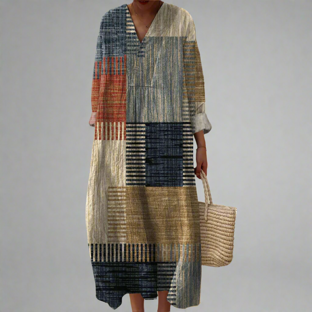 Iris | Elegante vestido geométrico
