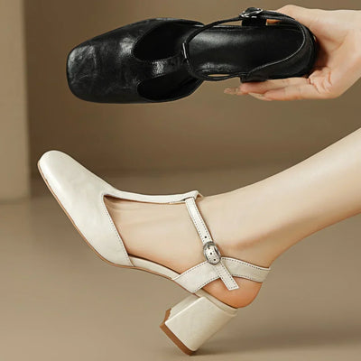 Kace | cuero de Mary Janes