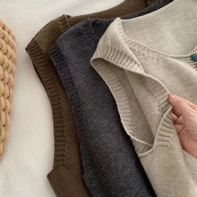 EL MARIBEL | CHALECO DE PUNTO CON BOTONES DE COLOR