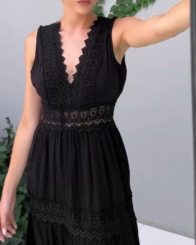 Aloise | Vestido de encaje artesanal con escote en V