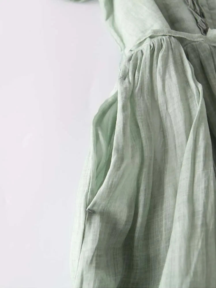 Arya | Vestido de mujer de estilo retro con cuello redondo y cordones en la cintura