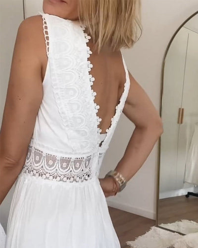 Aloise | Vestido de encaje artesanal con escote en V