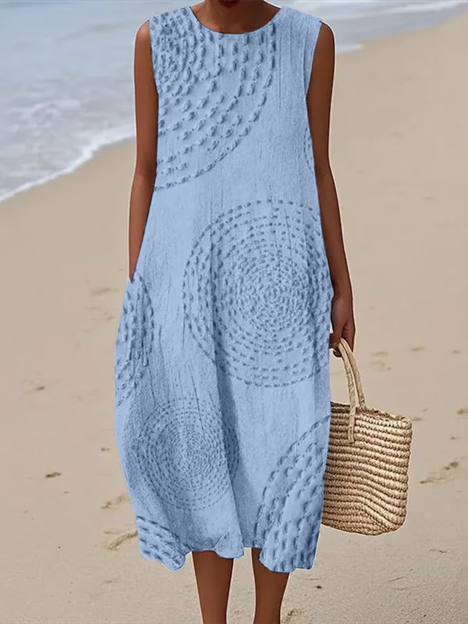 Laia | Vestido maxi con estampado texturizado