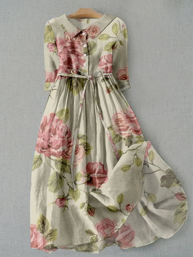 Marley | Vestido vintage con cordones y estampado floral