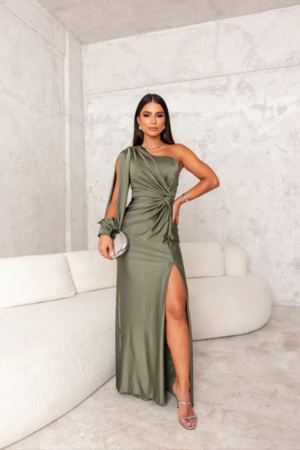 Viena | Elegante vestido largo de un solo hombro