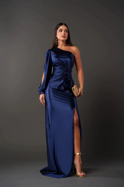 Viena | Elegante vestido largo de un solo hombro