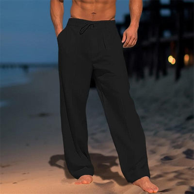 Manuel - Pantalones lisos de lino