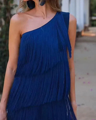 Dalia | Vestido elegante con flecos