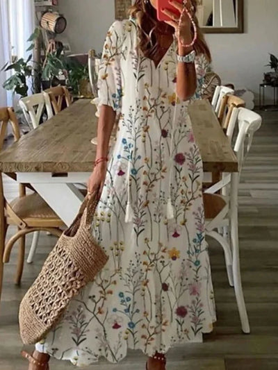 Floriza | Boho barriga-cobertura vestido de verano