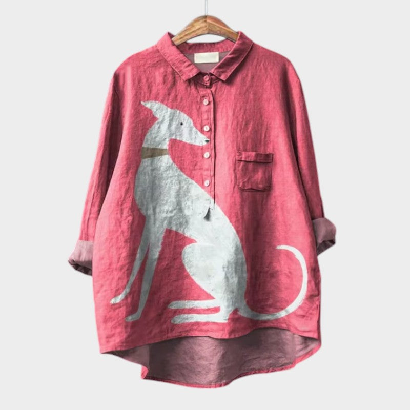 Luzia | Camiseta oversize con diseño canino