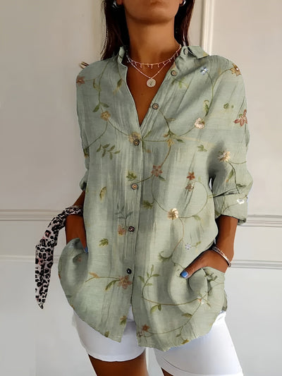 Joie - Blusa con estampado floral y botones