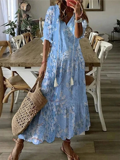 Clarisa | Vestido Bohemio de Verano con Escote en V