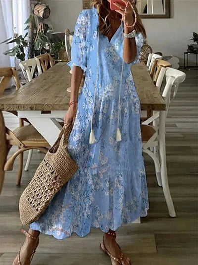 Clarisa | Vestido Bohemio de Verano con Escote en V