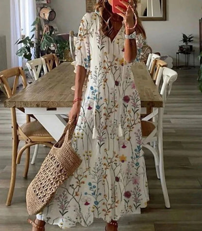Clarisa | Vestido Bohemio de Verano con Escote en V