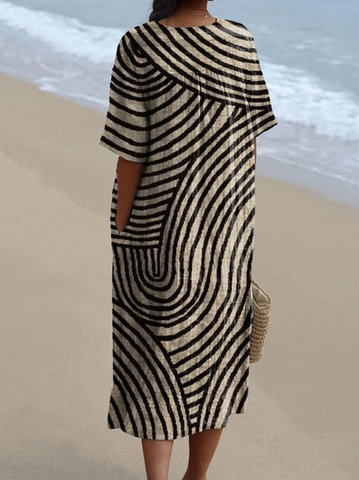 Eider | Vestido con rayas ópticas